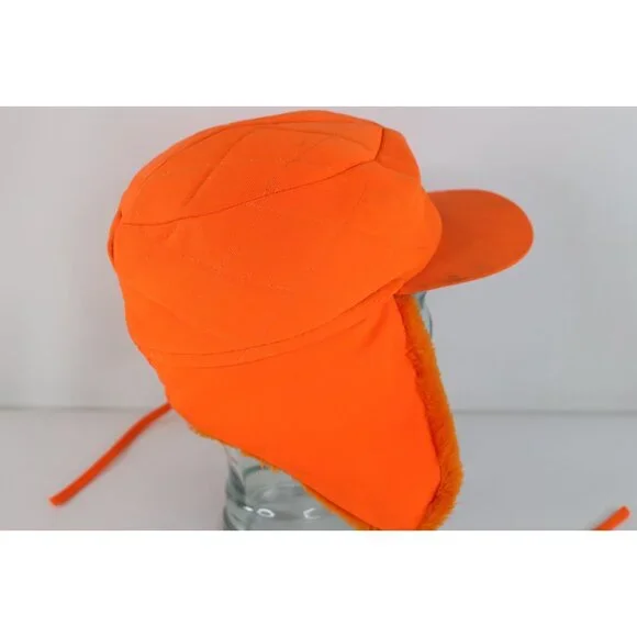 Vtg 70s 80s Streetwear Distressed Quilted Ear Flap Trappers Hunter Hat Medium - Picture 8 of 12